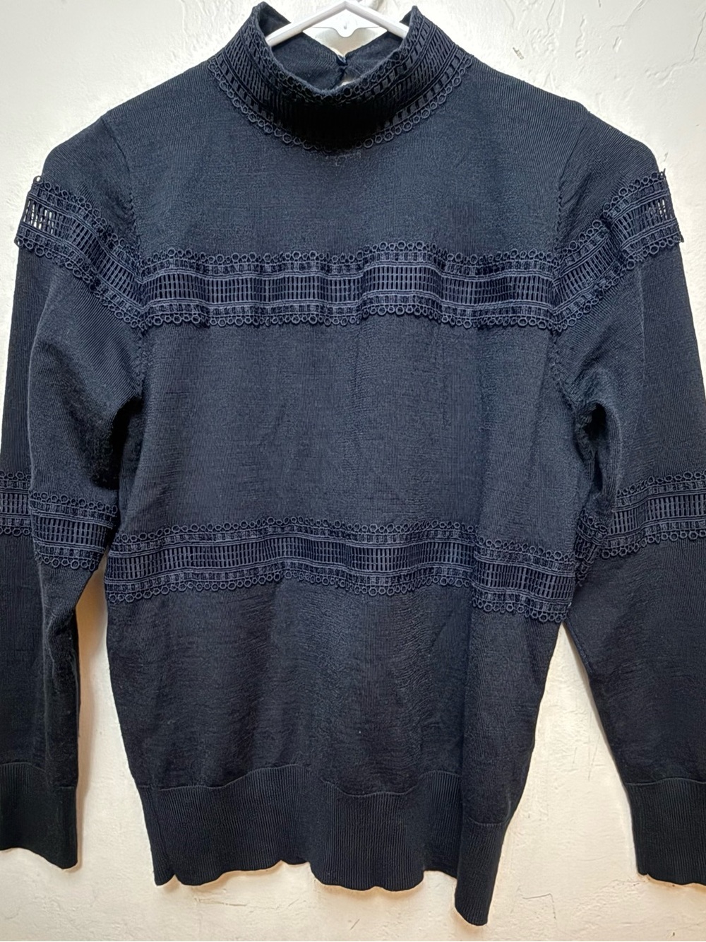 Sandro Paris Mock Neck Sweater – Blue – Size 1